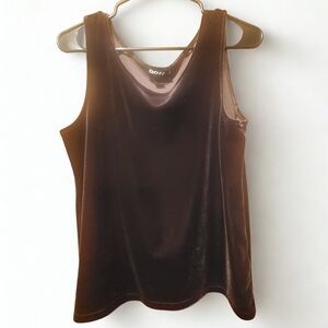DKNY Chocolate Velvet Tank Top
